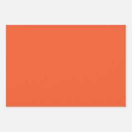 Bright Orange Minimalist Solid Background Inpakpapier Vel