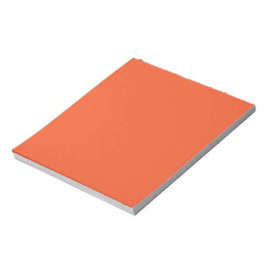 Bright Orange Minimalist Solid Background Notitieblok (Linkerzijde)