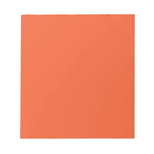 Bright Orange Minimalist Solid Background Notitieblok (Voorkant)