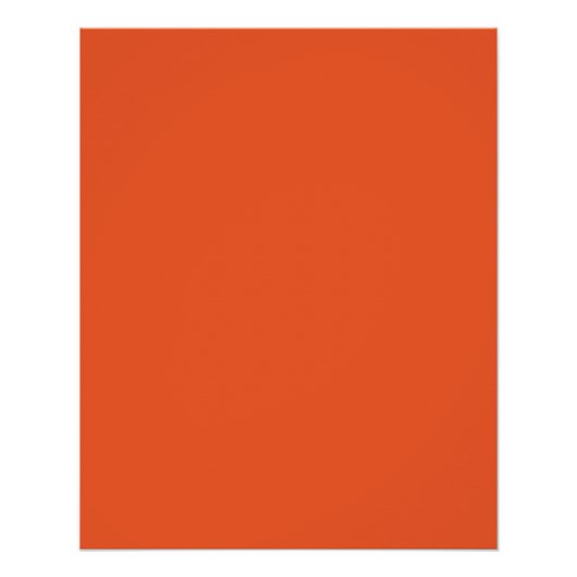 Bright Orange Minimalist Solid Background Perfect Poster (Voorkant)