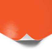 Bright Orange Minimalist Solid Background Perfect Poster (Hoek)