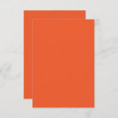 Bright Orange Minimalist Solid Background RSVP Kaartje (Voorkant / Achterkant)