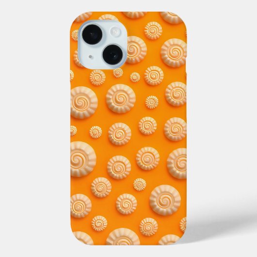 Bright Orange Spiral iPhone Case for Women (Achterkant)