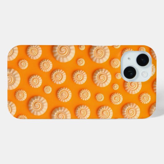 Bright Orange Spiral iPhone Case for Women (Achterkant (horizontaal))