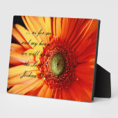 Bright Oranje Daisy Fotoplaat (Zijkant)