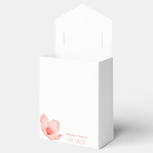 Bright oranje dank u moderne bruiloft bedankdoosjes (Geopend)