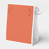 Bright oranje dank u moderne bruiloft bedankdoosjes (Achterkant)