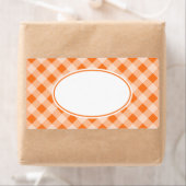 Bright Oranje Gingham Labels (Insitu)