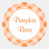 Bright Oranje Gingham Stickers (Voorkant)