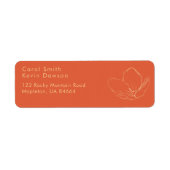 Bright oranje Verona sunset retouradres Etiket (Voorkant)