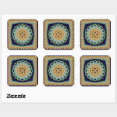 Bright originele fractale decoratie vierkante sticker (Vel)