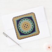 Bright originele fractale decoratie vierkante sticker (Envelop)
