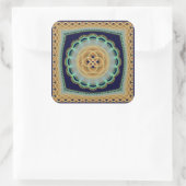 Bright originele fractale decoratie vierkante sticker (Tas)