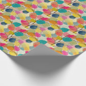 Bright Overlapping Fall Leaves with Black Branch Cadeaupapier (Hoek)