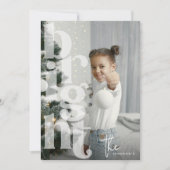 BRIGHT Overlay Typografie 'Foto Kerstmis Feestdagenkaart (Voorkant)