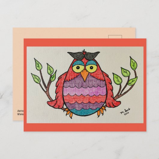 Bright Owl Postkruising Briefkaart (Voorkant / Achterkant)