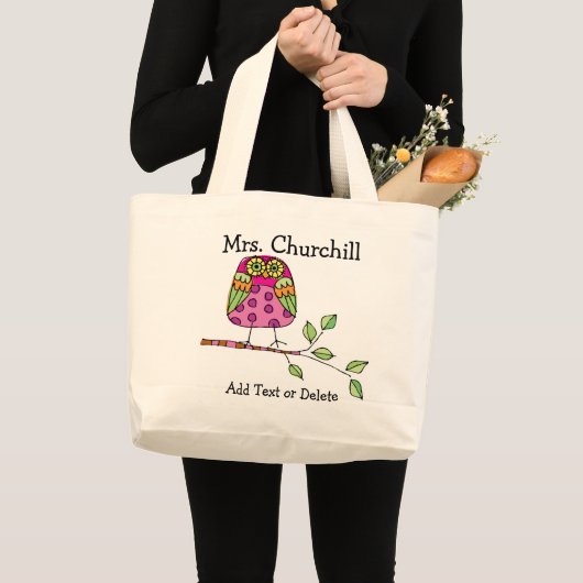 Bright Owl Teacher - SRF Grote Tote Bag (Voorkant (product))