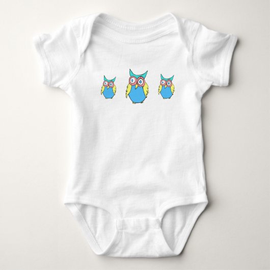 Bright Owls Baby Creeper Romper (Voorkant)