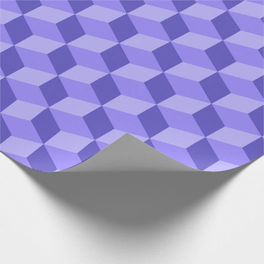 BRIGHT PAARS GEOMETRIC CUBE PATTERS CADEAUPAPIER (Hoek)