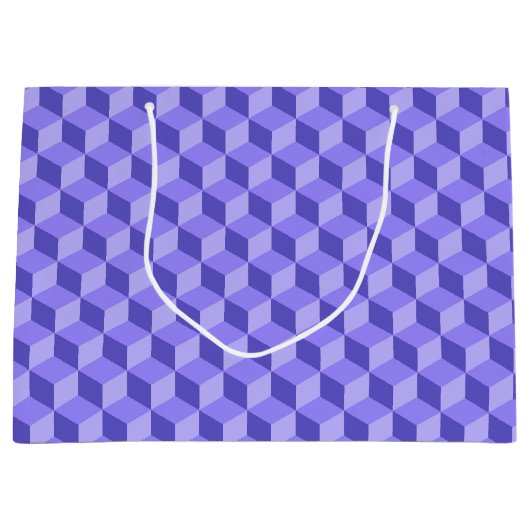 BRIGHT PAARS GEOMETRIC CUBE PATTERS GROOT CADEAUZAKJE (Voorkant)