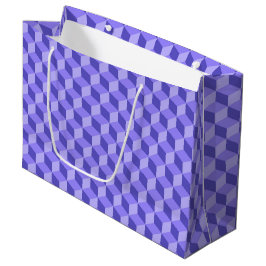 BRIGHT PAARS GEOMETRIC CUBE PATTERS GROOT CADEAUZAKJE