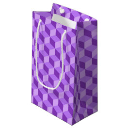 BRIGHT PAARS GEOMETRIC CUBE PATTERS KLEIN CADEAUZAKJE