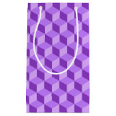 BRIGHT PAARS GEOMETRIC CUBE PATTERS KLEIN CADEAUZAKJE (Voorkant)