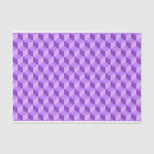BRIGHT PAARS GEOMETRIC CUBE PATTERS TISSUEPAPIER (Voorkant)