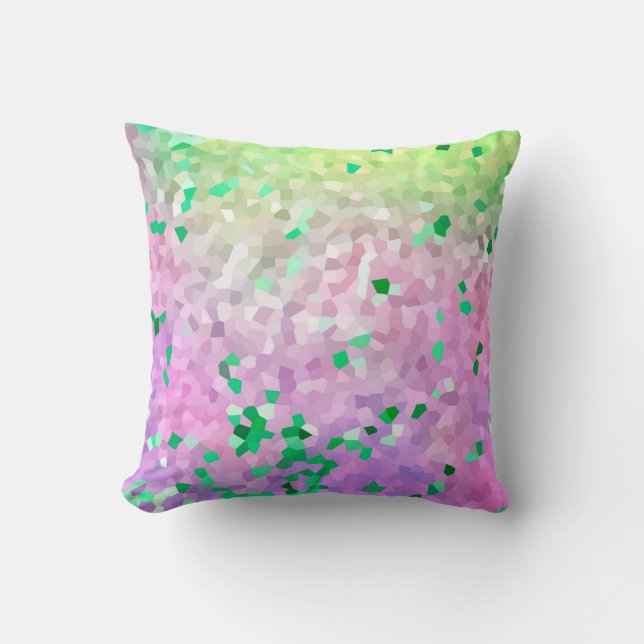 BRIGHT PAARS GREEN PIXEL ONTWERP AANGEPASTE CUSHIO KUSSEN (Voorkant)