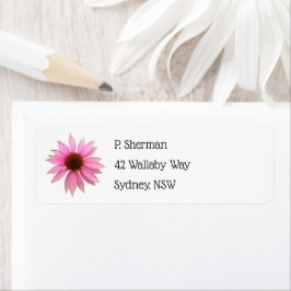 Bright Paarse Coneflower Return Address Label