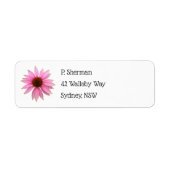 Bright Paarse Coneflower Return Address Label (Voorkant)