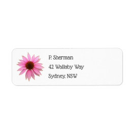 Bright Paarse Coneflower Return Address Label