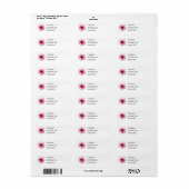 Bright Paarse Coneflower Return Address Label (Full Sheet)