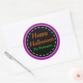 Bright Paarse Happy Halloween Stickers (Envelop)