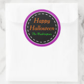 Bright Paarse Happy Halloween Stickers (Tas)