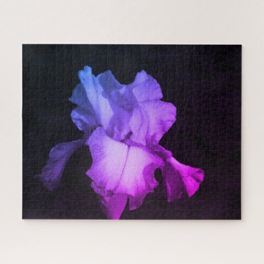 Bright Paarse Iris Photo Puzzle Legpuzzel (Horizontaal)