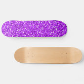 Bright Paarse Shimmer Glitter Skateboard (Horizontaal)