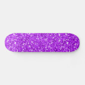 Bright Paarse Shimmer Glitter Skateboard (Horizontaal)
