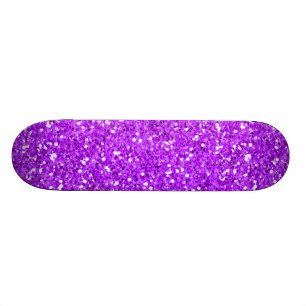 Bright Paarse Shimmer Glitter Skateboard