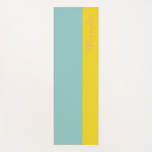 Bright paaskleurblok Aqua Yellow Yogamat (Voorkant)