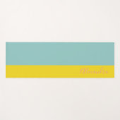 Bright paaskleurblok Aqua Yellow Yogamat (Voorkant (horizontaal))