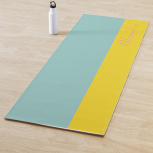 Bright paaskleurblok Aqua Yellow Yogamat