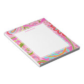 Bright Paisley roze, speciaal aangepast notebook Notitieblok (Schuin)
