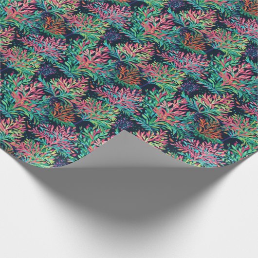 Bright Palm Beach Kerst Bloemen Waterverf Cadeaupapier (Hoek)