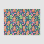 Bright Palm Beach Kerst Gingerbread Cookies Tissuepapier (Voorkant)