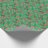 Bright Palm Beach Kerst groen Waterverf Cadeaupapier (Hoek)