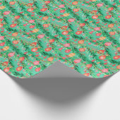 Bright Palm Beach Kerst Ornamenten Waterverf Cadeaupapier (Hoek)