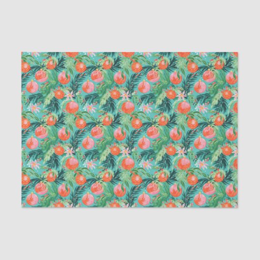 Bright Palm Beach Kerst Ornamenten Waterverf Tissuepapier (Voorkant)