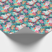 Bright Palm Beach Kerst Sneeuwman Waterverf Cadeaupapier (Hoek)