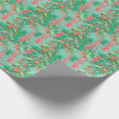 Bright Palm Beach kerstbomen en Ornamenten Cadeaupapier (Hoek)